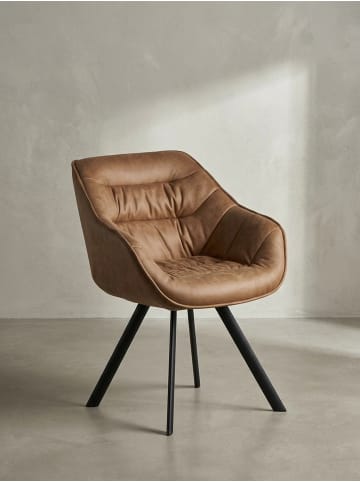 KADIMA DESIGN Esszimmerstuhl Wildlederoptik Gepolstert, Küchenstuhl mit in Beige