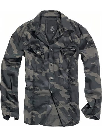 Brandit Hemd "Slim Fit Shirt Long Sleeve" in Camouflage