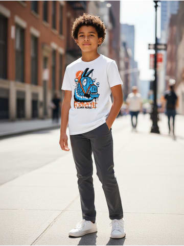 Fortnite Fortnite T-Shirt Llama here! Oberteil Shirt kurzärmlig in weiß