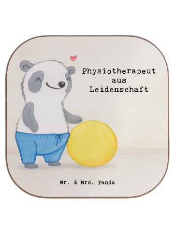 Mr. & Mrs. Panda Glasuntersetzer Physiotherapeut Leidenschaft De... in Weiß