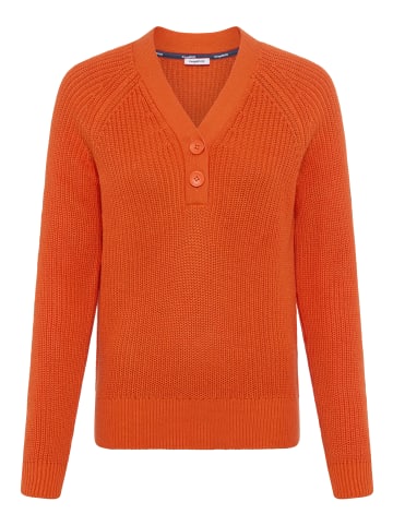 Kangaroos V-Ausschnitt-Pullover in orange