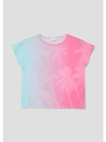 s.Oliver T-Shirt kurzarm in Pink-türkis