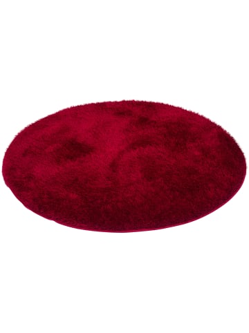 Snapstyle Hochflor-Teppich Feeling Mix Rund in rot