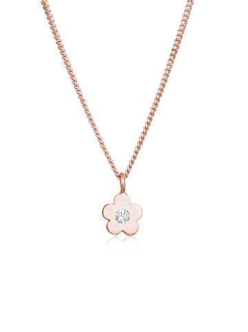 Elli Halskette 925 Sterling Silber Blume in Rosegold