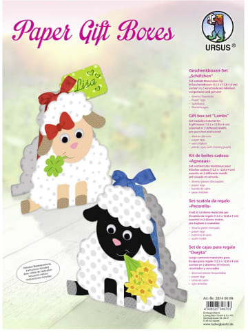 Buntpapierfabrik Ludwig Bähr Geschenkbox-Set Schäfchen 9,5x13x1cm Packung mit 8 Stück