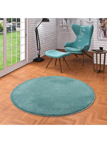 Snapstyle Hochflor-Teppich Palace Rund in hellgrün