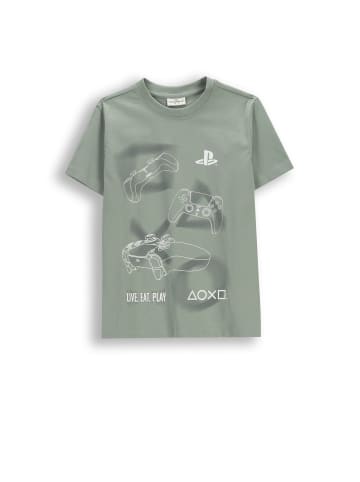 Coccodrillo Baumwoll-T-Shirt mit kurzen Ärmeln in grün