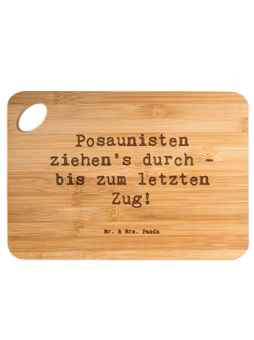 Mr. & Mrs. Panda Servierplatte Spruch Trombone Durchzieher mit S... in Braun