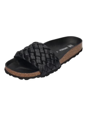 Verbenas Pantoletten RICA trenza soft in schwarz