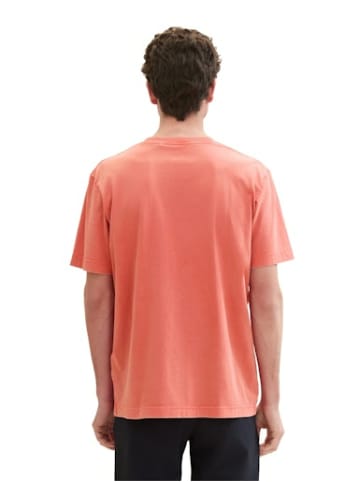 Tom Tailor V-Kragen T-Shirt für Herren in orange