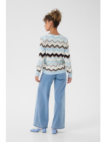Cream Strickjacke CRNetes Regular fit in Cashmere Blue Zigzag