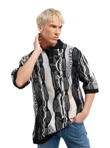 Carlo Colucci Poloshirt Erhard in Schwarz