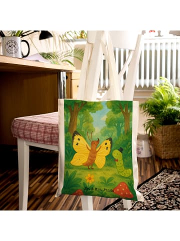 Mr. & Mrs. Panda Shopping Tasche Raupe Schmetterling Design ohne... in Weiß