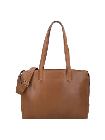Plevier Power Shopper Tasche Leder 41 cm Laptopfach in cognac
