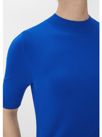 comma Strickpullover kurzarm in Blau