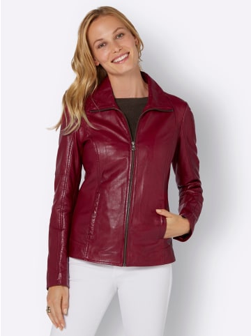 Mainpol Leder-Jacke in kirsche