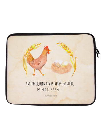 Mr. & Mrs. Panda Laptop Tasche Huhn Stolz mit Spruch in Vintage