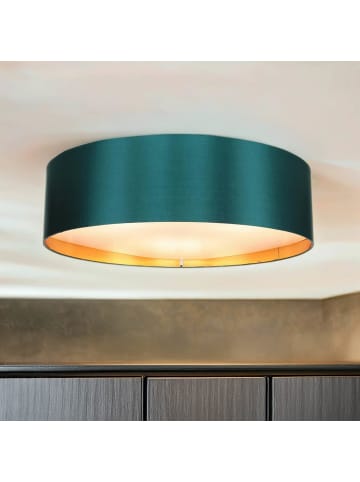 Licht-Erlebnisse Deckenlampe Ø 60 x (H)16.5 cm in Grün Grün Gold