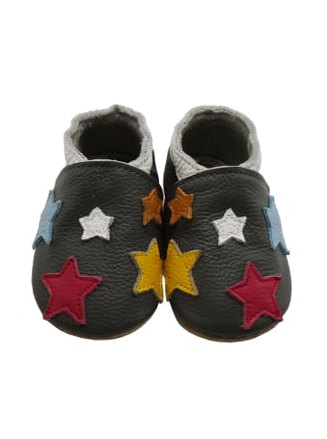Mejale Baby Krabbelschuhe aus Leder, weiche Lauflernschuhe mit rutschfester Sohle 