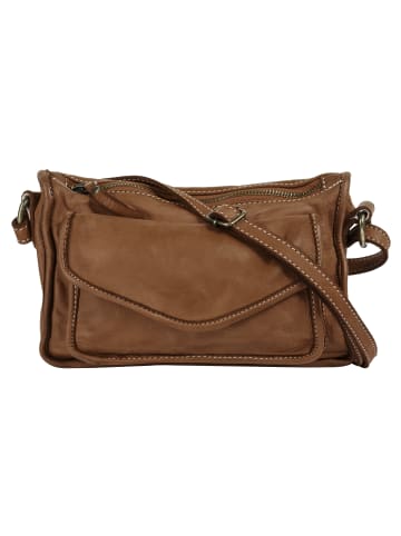 Cluty Umhängetasche echt Leder in cognac