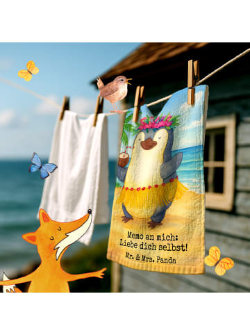 Mr. & Mrs. Panda Gästehandtücher Pinguin Kokosnuss Design mit Sp... in Weiß