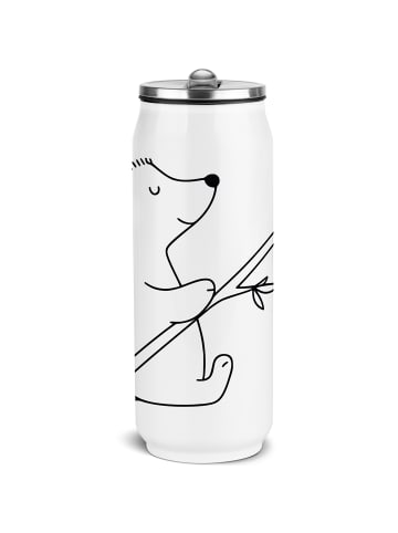 Mr. & Mrs. Panda outdoor trinkflasche Igel Grillen ohne Spruch in Weiß