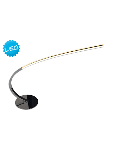 näve LED Tischleuchte "LOOP LINE" in chrome - (L)60 cm x (B)16 cm x (H)44 cm - EEK G