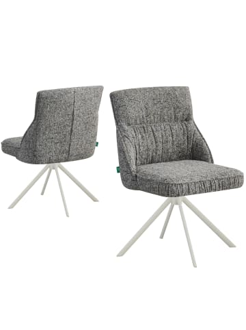 DUBI Möbel 2er-Set: Drehstuhl LINNEA in Dunkelgrau - (B)49 x (H)85 x  (T)62 cm