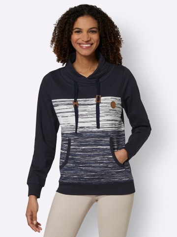 WITT WEIDEN Sweatshirt in marine-ecru-meliert