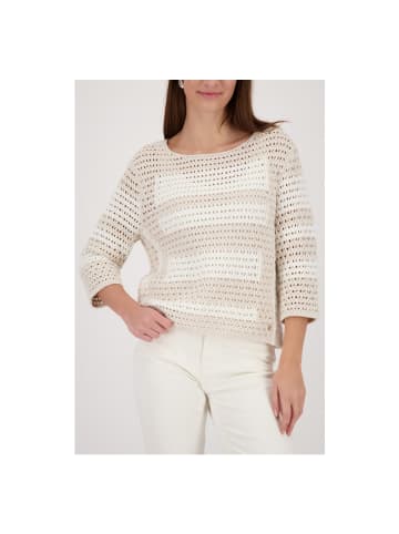 monari Pullover in champagne beige gemustert