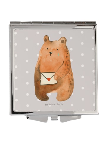 Mr. & Mrs. Panda Schminkspiegel Bär Vermissen ohne Spruch in Grau Pastell