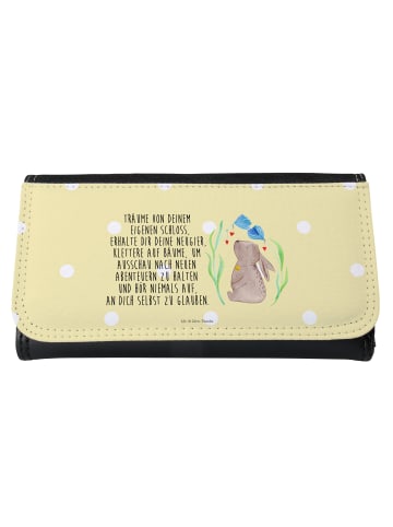 Mr. & Mrs. Panda Portmonee Hase Blume mit Spruch in Gelb Pastell