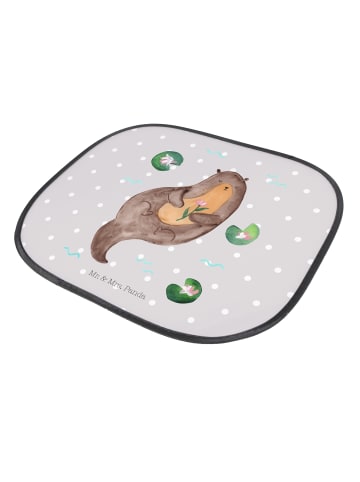 Mr. & Mrs. Panda Sonnenschutz Auto Otter Seerose ohne Spruch in Grau Pastell