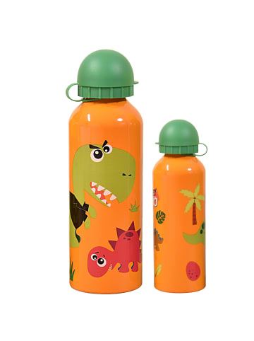 Kids Licesing Alu-Trinkflasche Crazy Dino 500 ml  in Orange-Grün