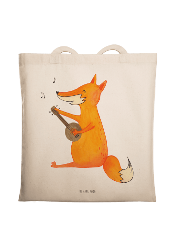 Mr. & Mrs. Panda Strandtasche Fuchs Gitarre ohne Spruch in Creme
