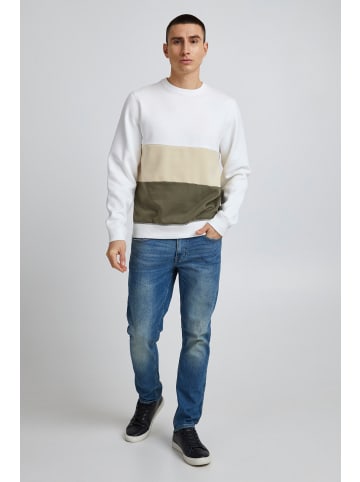 BLEND Rundhalspullover Sweatshirt - 20713643  Rundhalspullover im Colorblock-Design in weiß
