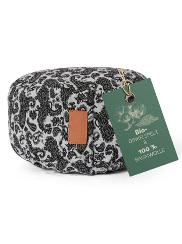 DoYourFitness Yoga-Kissen Vishnu gefüllt Dinkelspelz schwarz/weiß rund Style 3 Schwarz