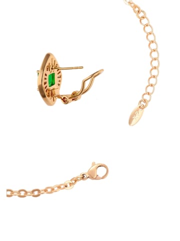 faina Women Jewelry Set in rose gold green