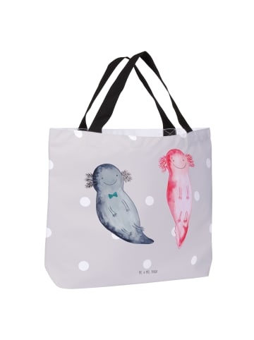 Mr. & Mrs. Panda Shopper Damen Axolotl Freundin ohne Spruch in Grau Pastell