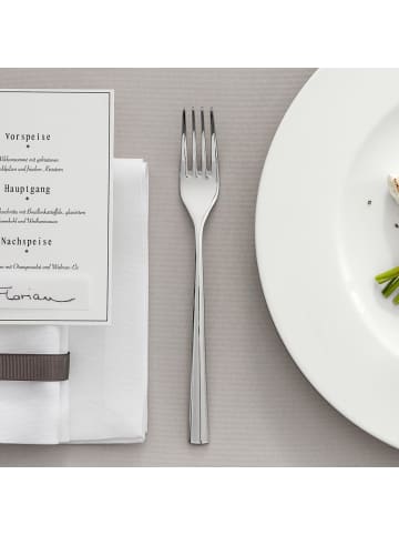 Villeroy & Boch 6er Set Tafelgabel Piemont in Silber 206 mm in silber