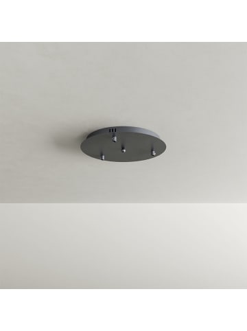 s.LUCE Modular Hängeleuchten-Baldachin 3-flammig oder 5-flammig in Schwarz