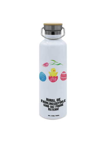 Mr. & Mrs. Panda Große Trinkflasche Küken Schlüpfen mit Spruch in Weiß