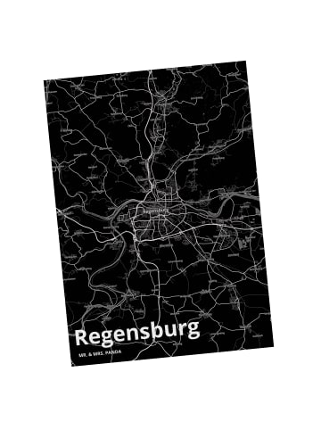 Mr. & Mrs. Panda Ansichtskarte Regensburg mit Spruch in Keine Angabe