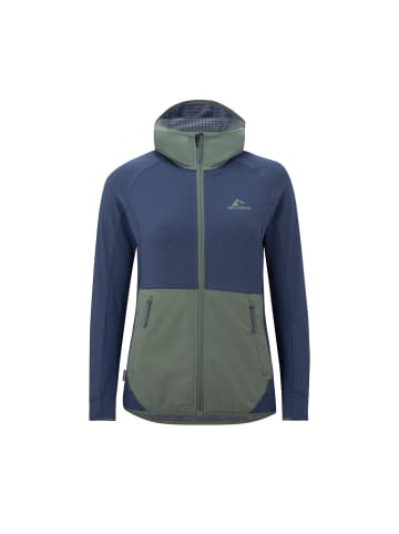Westfjord Fleecejacke "Thingvellir" in Mystikblau/Salbeigrün