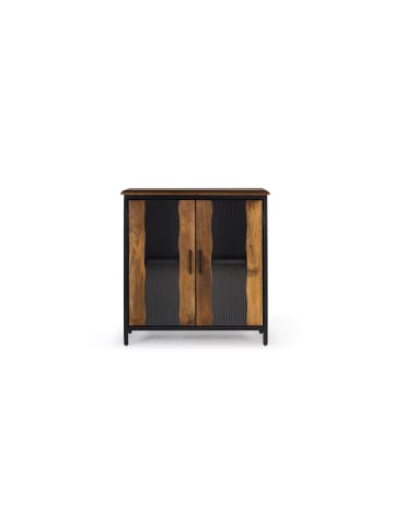 Giner y Colomer Sideboard aus Mangoholz und schwarzem Metall in Brown