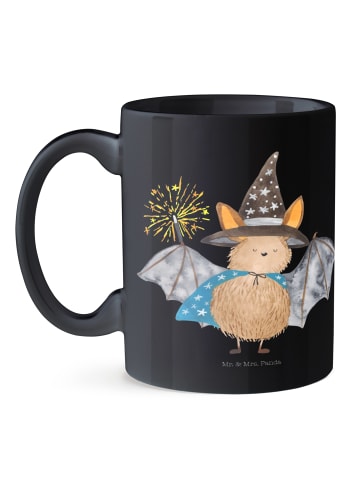 Mr. & Mrs. Panda Kaffeebecher Fledermaus Zauberer ohne Spruch in Schwarz