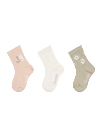 Sterntaler Socken 3er-Pack Vogel in zartrosa