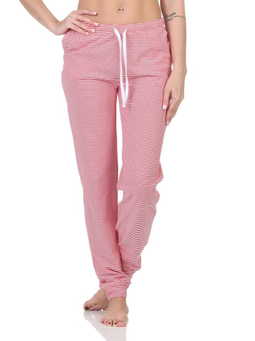 NORMANN Damen Pyjama Hose lang Mix & Match in pink