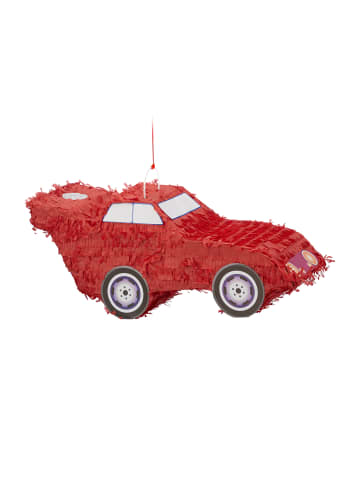 relaxdays 3x Pinata "Auto" in Rot - (B)52 x (H)24 x (T)18 cm