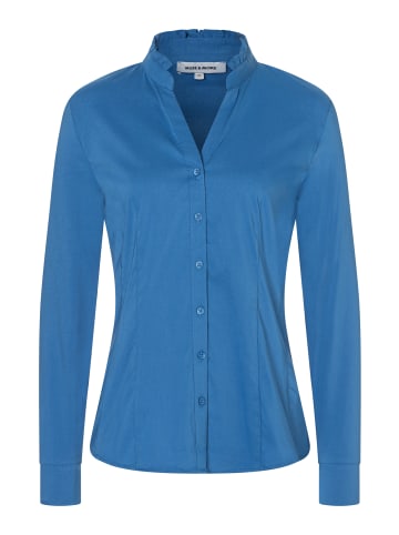 More & More feminine Stretch-Businessbluse in winterblue